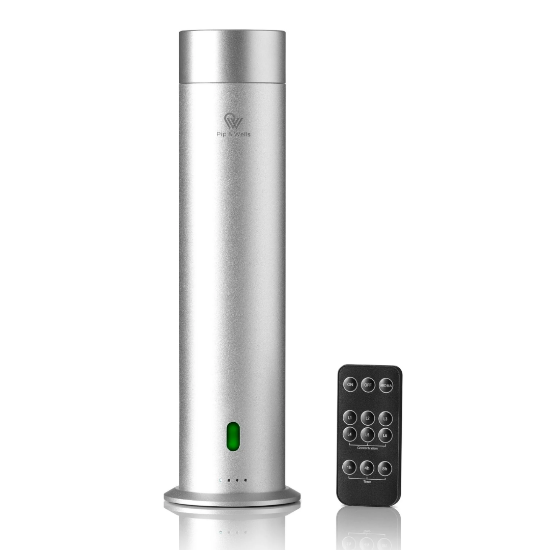 Pure One waterless cold-air diffuser, Brushed Silver - Pip & Wells