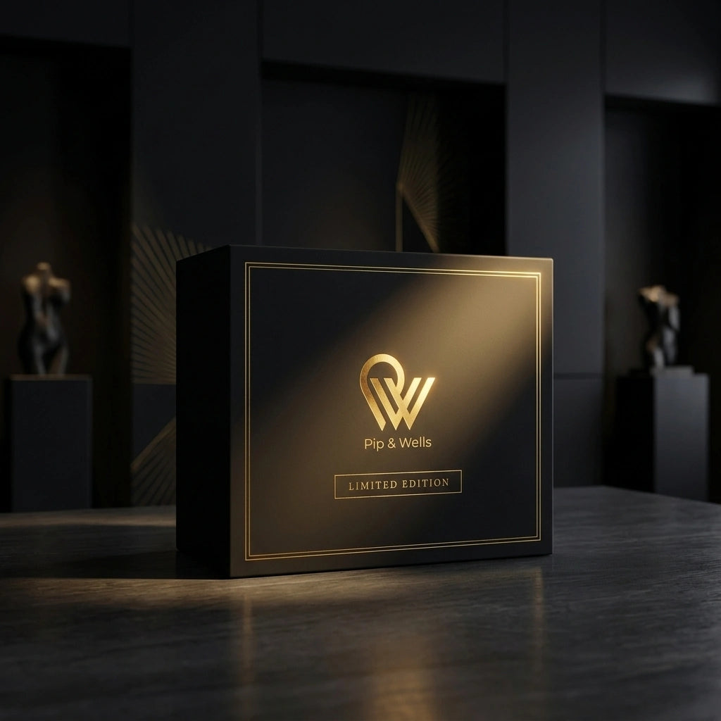 Pip & Wells Limited Edition gift box in a dark interior